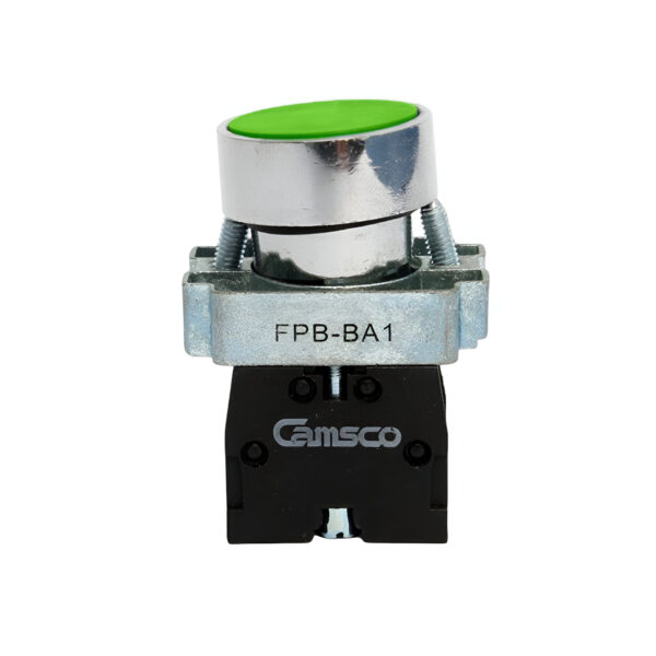 CAMSCO FPB-BA1 PULSADOR VERDE METAL 22MM NA