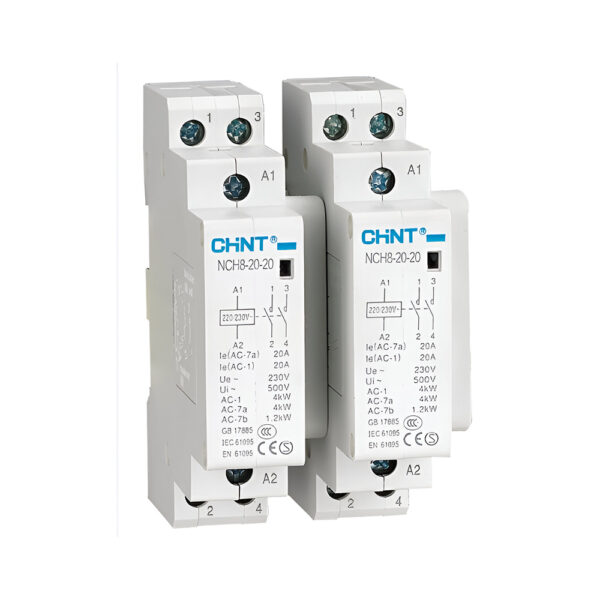 CHINT NCH8-20/20 2P 20A CONTACTOR ALUMBRADO RIEL DIN 220V 60HZ