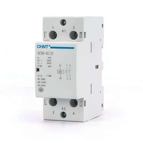 CHINT NCH8-40/20 2P 40A CONTACTOR ALUMBRADO 220V 60HZ 2NA RIEL DIN